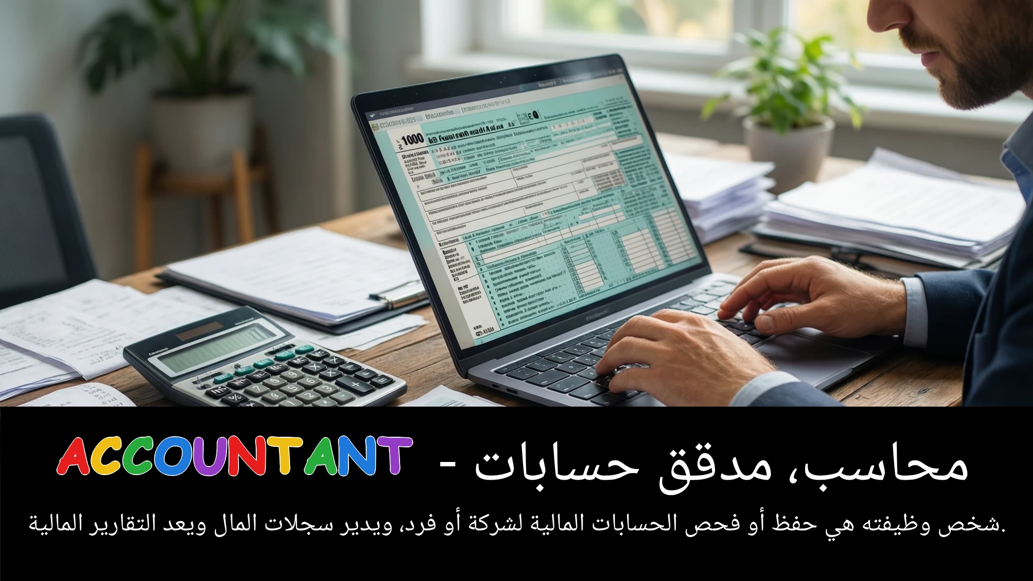 Arabic Illustration for accountant